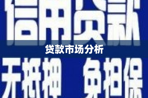 蔡甸贷款市场分析