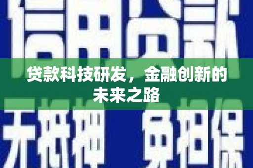 蔡甸贷款科技研发，金融创新的未来之路