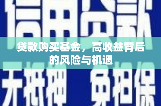 蔡甸贷款购买基金，高收益背后的风险与机遇