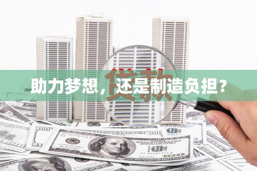 蔡甸助力梦想，还是制造负担？