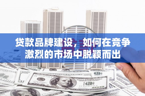蔡甸贷款品牌建设，如何在竞争激烈的市场中脱颖而出