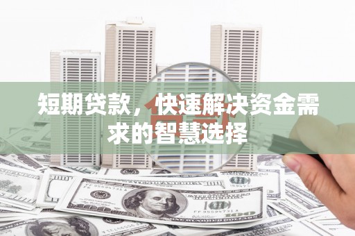 蔡甸短期贷款，快速解决资金需求的智慧选择