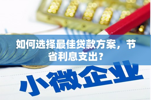 蔡甸如何选择最佳贷款方案，节省利息支出？