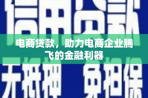 蔡甸电商贷款，助力电商企业腾飞的金融利器