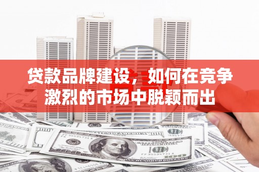 蔡甸贷款品牌建设，如何在竞争激烈的市场中脱颖而出