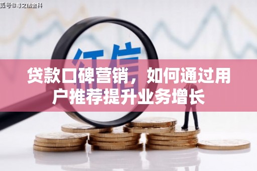 蔡甸贷款口碑营销，如何通过用户推荐提升业务增长