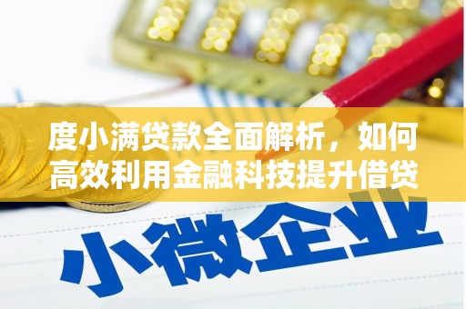 蔡甸度小满贷款全面解析，如何高效利用金融科技提升借贷体验