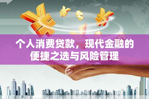 蔡甸个人消费贷款，现代金融的便捷之选与风险管理