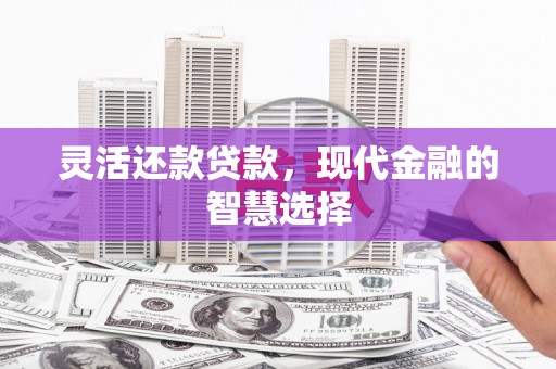 蔡甸灵活还款贷款，现代金融的智慧选择