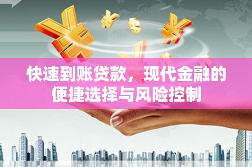 蔡甸快速到账贷款，现代金融的便捷选择与风险控制