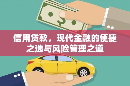 蔡甸信用贷款，现代金融的便捷之选与风险管理之道