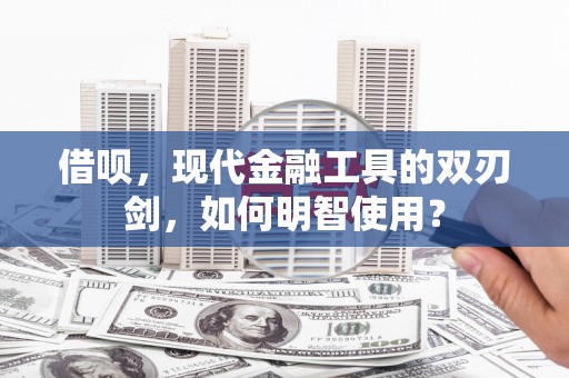 蔡甸借呗，现代金融工具的双刃剑，如何明智使用？