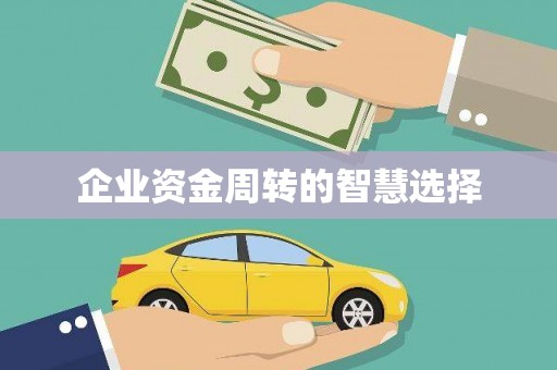 蔡甸企业资金周转的智慧选择