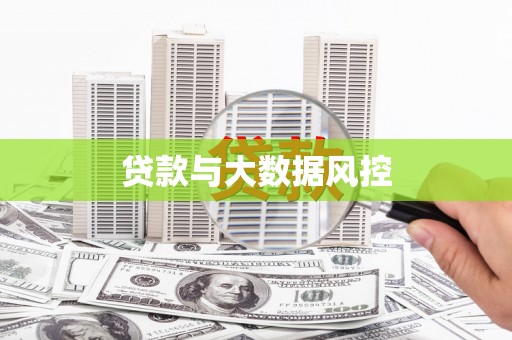 蔡甸贷款与大数据风控