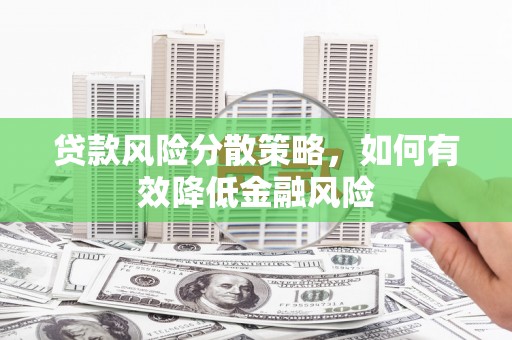 蔡甸贷款风险分散策略，如何有效降低金融风险