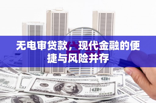 蔡甸无电审贷款，现代金融的便捷与风险并存