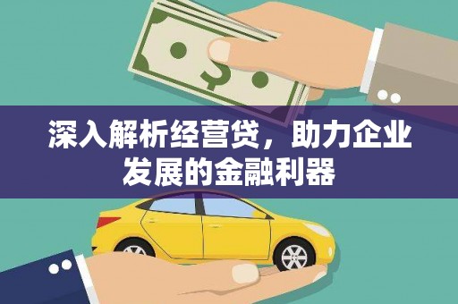 蔡甸深入解析经营贷，助力企业发展的金融利器