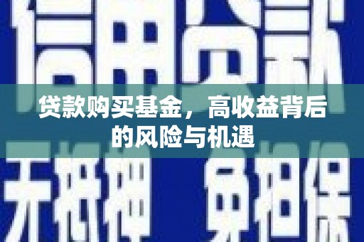 蔡甸贷款购买基金，高收益背后的风险与机遇