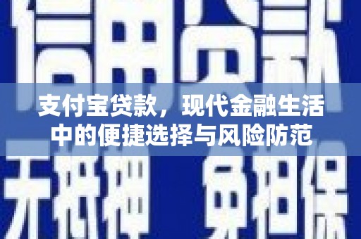 蔡甸支付宝贷款，现代金融生活中的便捷选择与风险防范