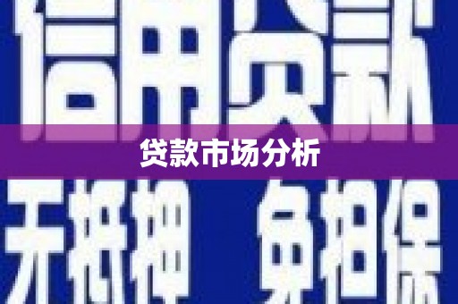 蔡甸贷款市场分析