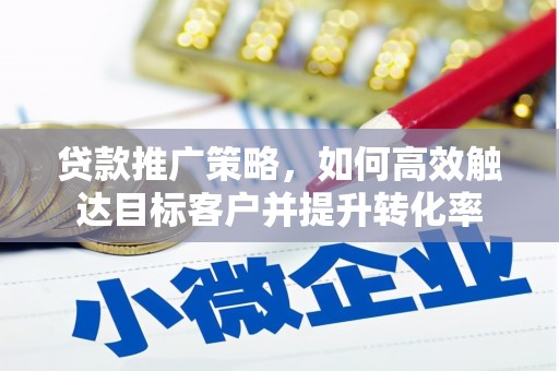 蔡甸贷款推广策略，如何高效触达目标客户并提升转化率