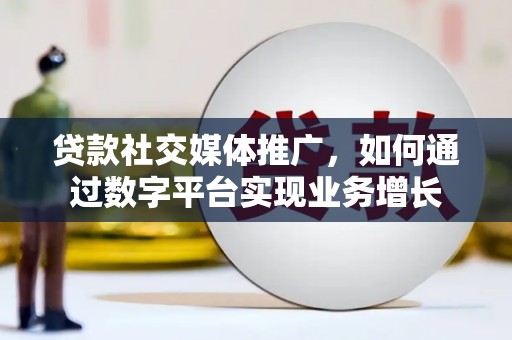 蔡甸贷款社交媒体推广，如何通过数字平台实现业务增长
