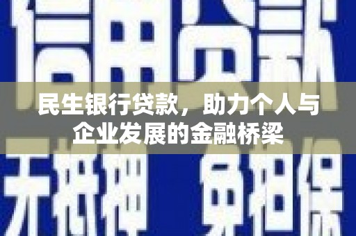 蔡甸民生银行贷款，助力个人与企业发展的金融桥梁