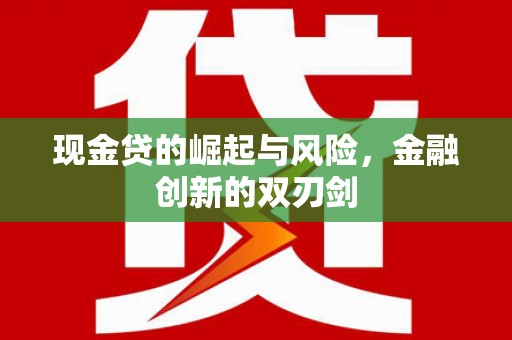 蔡甸现金贷的崛起与风险，金融创新的双刃剑