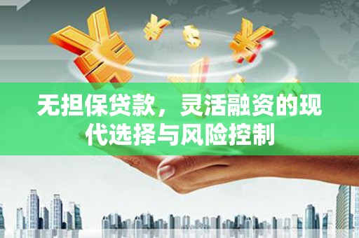 蔡甸无担保贷款，灵活融资的现代选择与风险控制