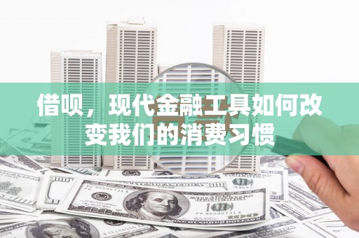 蔡甸借呗，现代金融工具如何改变我们的消费习惯
