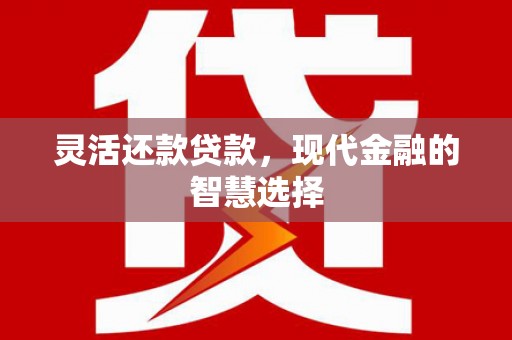 蔡甸灵活还款贷款，现代金融的智慧选择