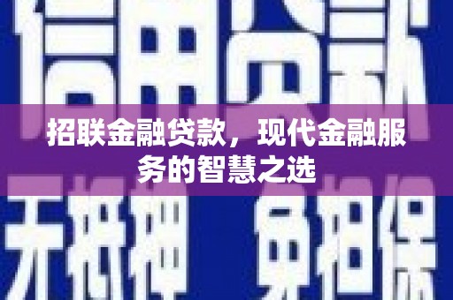 蔡甸招联金融贷款，现代金融服务的智慧之选