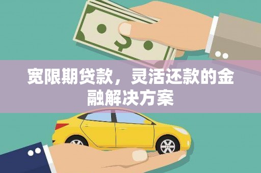 蔡甸宽限期贷款，灵活还款的金融解决方案