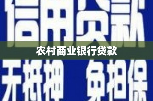 蔡甸农村商业银行贷款