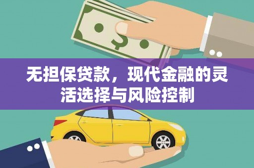 蔡甸无担保贷款，现代金融的灵活选择与风险控制
