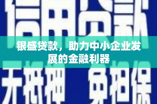 蔡甸银盛贷款，助力中小企业发展的金融利器