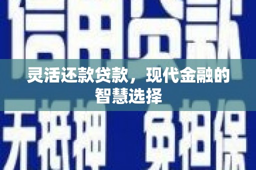 蔡甸灵活还款贷款，现代金融的智慧选择