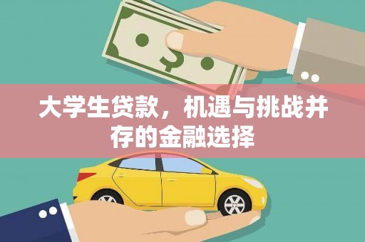 蔡甸大学生贷款，机遇与挑战并存的金融选择