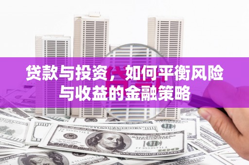 蔡甸贷款与投资，如何平衡风险与收益的金融策略