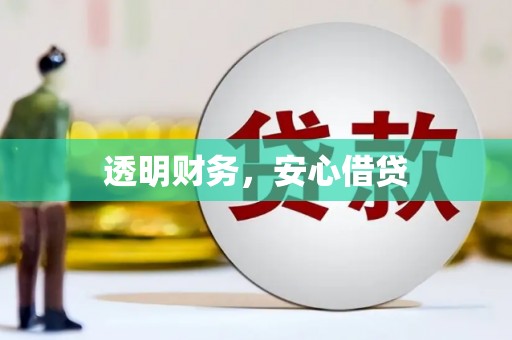 蔡甸透明财务，安心借贷