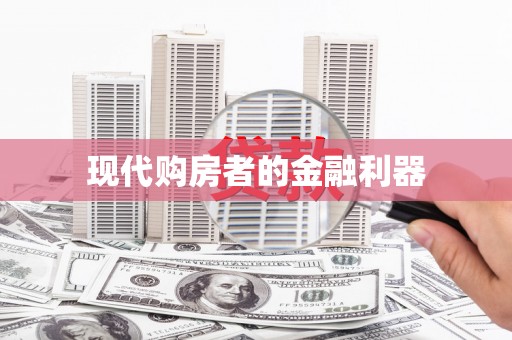 蔡甸现代购房者的金融利器