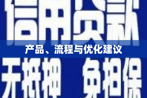 蔡甸产品、流程与优化建议
