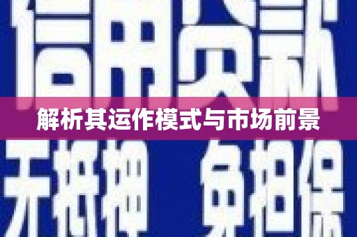 蔡甸解析其运作模式与市场前景