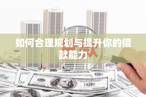 蔡甸如何合理规划与提升你的借款能力