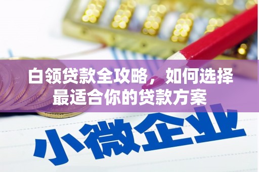 蔡甸白领贷款全攻略，如何选择最适合你的贷款方案