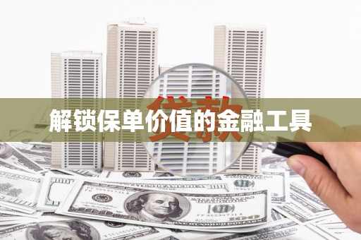 蔡甸解锁保单价值的金融工具