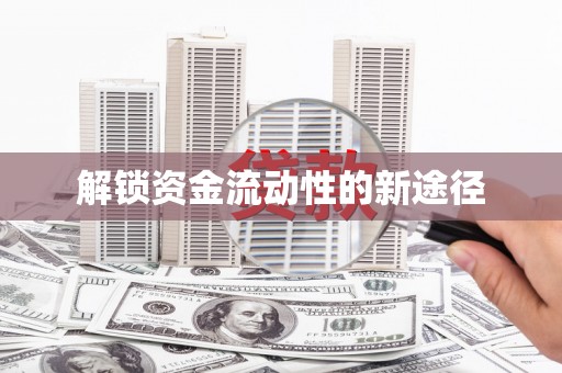 蔡甸解锁资金流动性的新途径