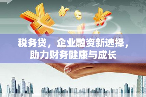 蔡甸税务贷，企业融资新选择，助力财务健康与成长